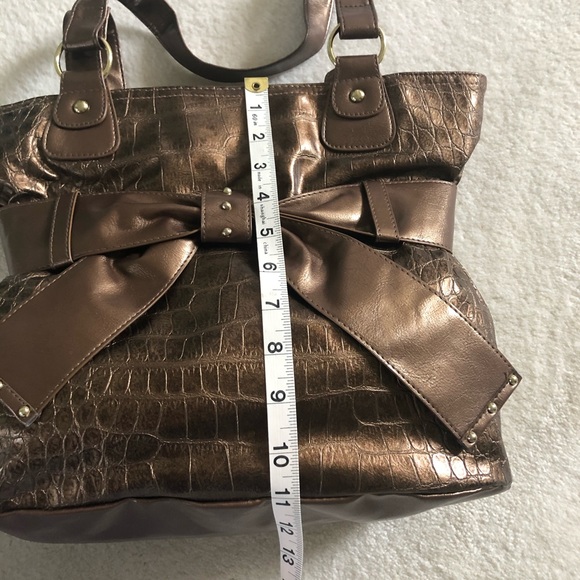 Metallic Bronze or Brown Shoulder Bag - Picture 7 of 8
